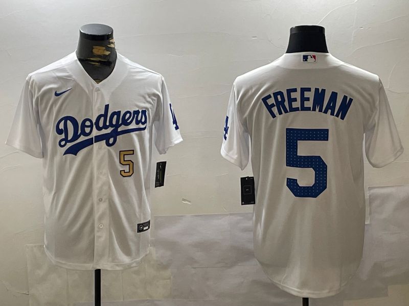 Men Los Angeles Dodgers #5 Freeman White Game 2024 Nike MLB Jersey style 11203->los angeles dodgers->MLB Jersey